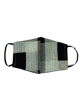 Cotton Fabric Designer Face Mask- White & Black Cotton Fabric Designer Face Mask- White & Black